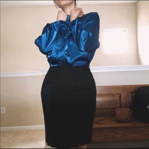 Silky Button-Up Blouse